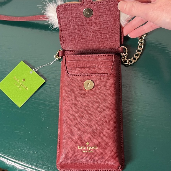 NWT Kate Spade New York So Foxy Fox Smartphone Case Crossbody Bag in Sienna - Picture 8 of 12